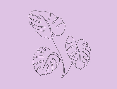 Tropical Leaves contour illustration leaves line lineart tropical tropical leaves vector