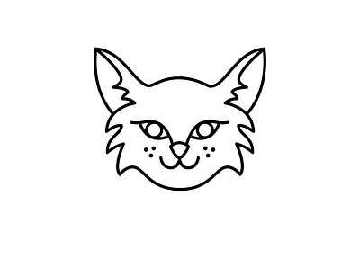 Cat Icon cat contour icon kitten line minimalism vector