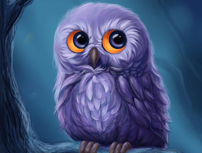 OWL animal bird cute illustration night owl photoshop