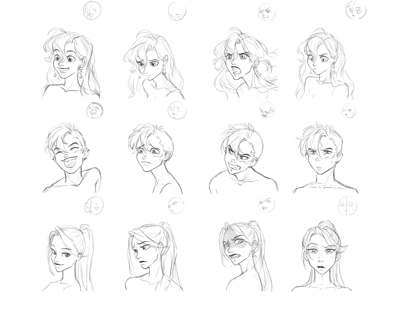 Emotions Sketches by Alina Krez on Dribbble