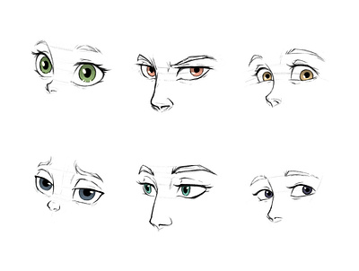 Eye Sketches expression eye eyes illustration line photoshop sketch