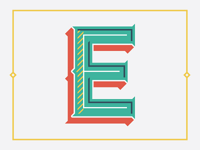 'E' drop cap dropcap e letter lettering letters type type design