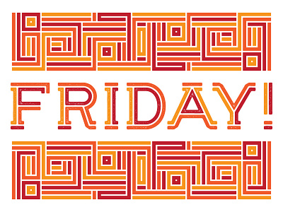 Friday! friday inline lettering letters type type design