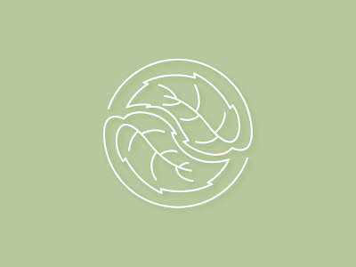 Leaf Yin-Yang (WIP) leaf line logo mark simple yin yang yin yang