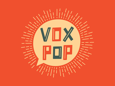 Further Vox Pop Exploration fun lettering logo retro type word bubble
