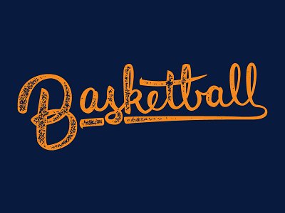 Draft Day (Script Experiment) basketball brush pen lettering script type typography