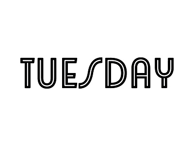 Tuesday deco font inline type typography