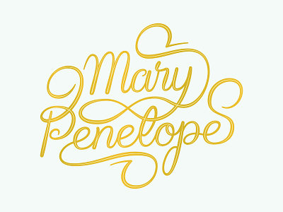 Mary Penelope Script brush lettering brush script hand lettering lettering script type typography vector