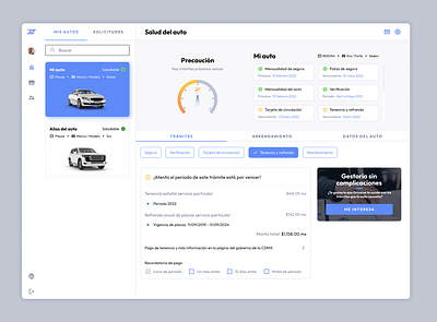 Driverse Web App app design automotive blue car app car cards car platform car platform design design management platform design ui user interface vehicle web
