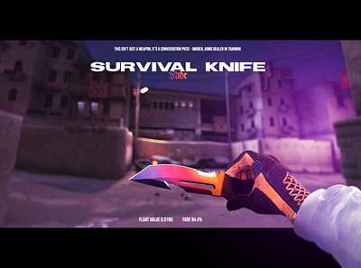 CSGO knife artwork artwork black bars csgo fade horizontal knife movie poster profile showcase steam survival