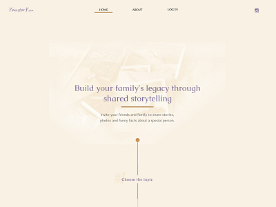 Landpage | Yourstory interface photobook storytelling ui ux webdesign website