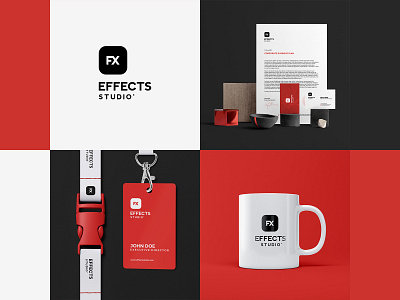 Effects Studio - Logo & Brand Identity black white brand brand identity branding design graphic design identity ill illustration logo red vector