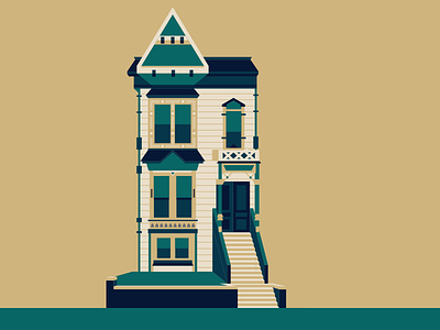 People Who Live in Stone Houses Shouldn't Thow Glass building home house illustration san francisco vector
