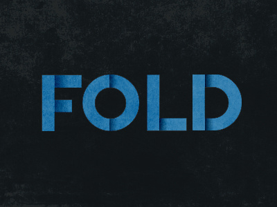Fold. blue crease dark fold grunge type typography