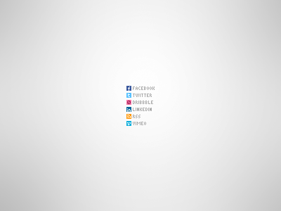 World's Smallest Social Network Icons clean icons small social network tiny white