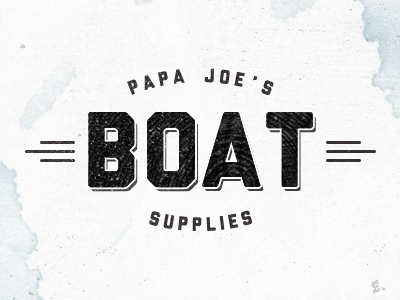 Papa Joe's boat liberator logo losttype retro sea ship vintage