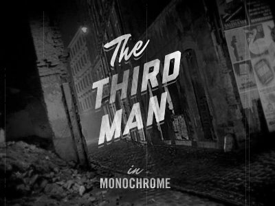 The Third Man black black and white film grunge liberator monochrome movie mr dafoe old retro third man title card vintage