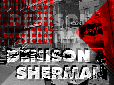 Denison Sherman 60s bauhaus black futura modernism red retro sixties vintage white