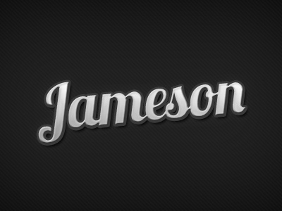 Jameson clean dark logo retro script text vintage