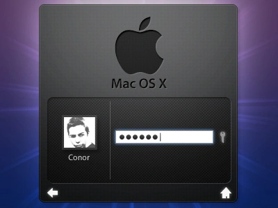Login Window apple computer dark letterpress mac osx pattern pixel technology ui