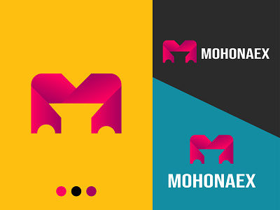 M logo design for mohonaex company branding coloful logo creative logo grid logo icon logo logo design m logo minimal modern logo unique logo