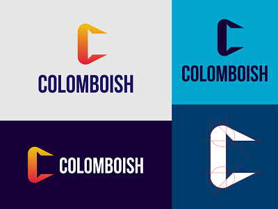 C letter logo for Colomboish company branding c letter logo coloful logo creative logo grid logo icon logo logo design minimal modern logo unique logo