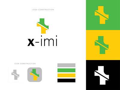 grid logo for x-imi company branding coloful logo creative logo designerliton grid logo icon logo design logodesign minimal modern logo unique logo ximi