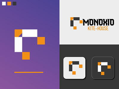 MONOXIO - Kite logo branding 3d branding clean design icon illustration kite kite logo logo logo branding logo design minimal modern logo pro ui vect vector