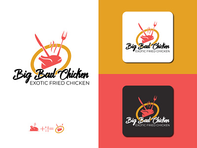 Big Bad chicken logo design branding business logo colorful logo creative logo designerliton icon illustration logo logo design logo master minimal modern logo restaurant logo us client vectbest