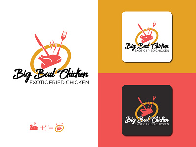 Big Bad chicken logo design