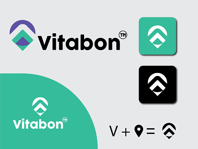 Minimalist logo-vitabon abstract logo branding designerliton vectbest