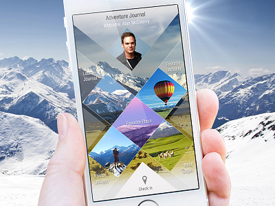 Adventure Journal adventure app application concept design iphone square travel