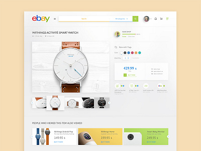 Ebay Redesign clean concept design ecommerce interface minimal redesign ui ux web website white