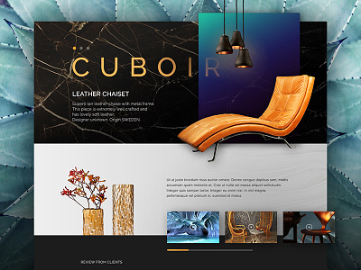 Cuboir black concept design gold idea interface luxury modern ui user interface web website