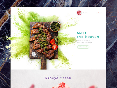 Meat The Heaven beef clean concept dark design interface meat minimal ui ux web website