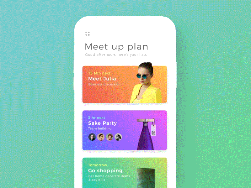 Edit your meeting animation app application clean concept gif interface minimal prototype setting ui ux
