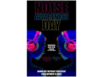 Noise Awareness Day design gmu headphones illustration noiseawarenessday poster design