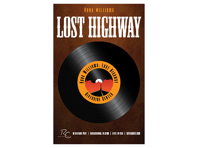 Lost Highway v02 advertisement black white blackandwhite branding design grand opening hank williams highway illustration poster design