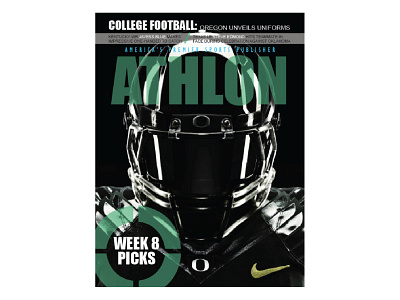 Athlon Magazine Cover athlon sports branding college college football college sports design football magazine magazine cover magazine cover design magazine design nike nike football oregon oregon football oregon sport