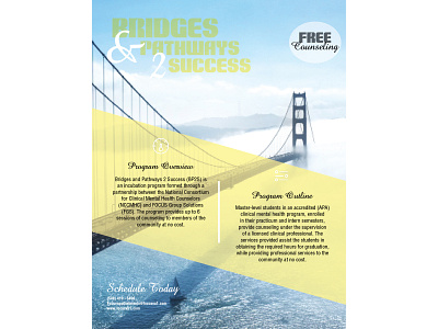 Bridges and Pathways To Success advertisement branding bridges counseling design pathway pathways poster poster design success