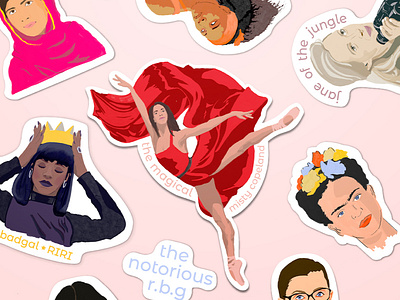 You Go Girl (YGG) Stickers design illustration