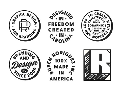 Personal Badge Lockups badge black graphic design graphic design logo illustration lettering logo type typography vector