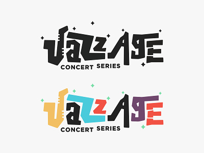 Jazz Age Concert Series Logo badge design graphic design graphic design logo illustration lettering logo type typography ui