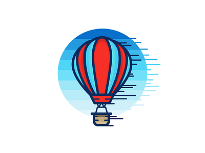 Random Air Balloon art digital flat design air balloon illustration illustrator vector