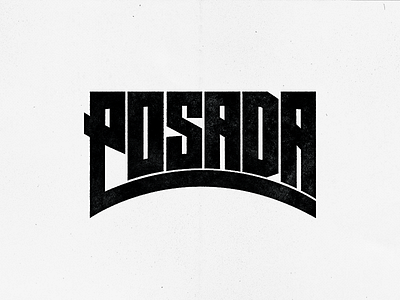 DJ POSADA Logo black branding dj graphic design lettering logo texture typography