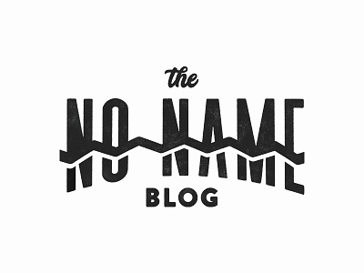 The No Name Blog Logo graphic design logo illustration texture type typography