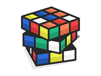 Rubiks Cube. cube graphic design logo illustration rubiks texture type typography