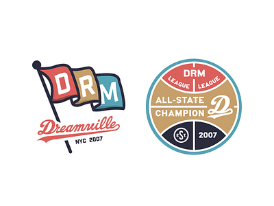 Dreamville Patches. badge graphic design logo illustration lettering typography