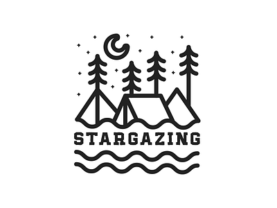 Stargazing. graphic design logo illustration letters typography