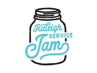 Raleigh Service Jam. badge graphic design logo illustration lettering typography